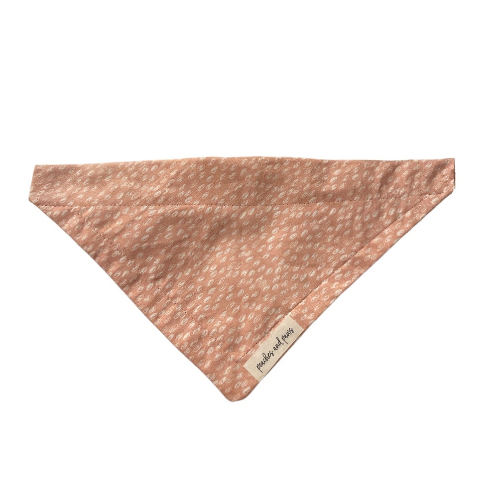 Dog Collar Peach Colored Bandana